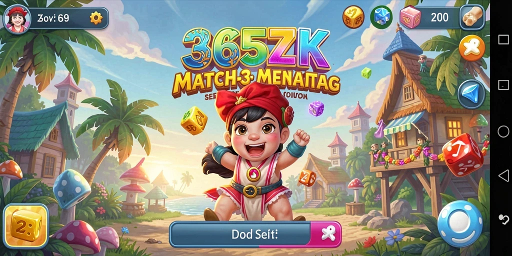 Tampilan gameplay seru dan berwarna-warni dari 365ZK.
