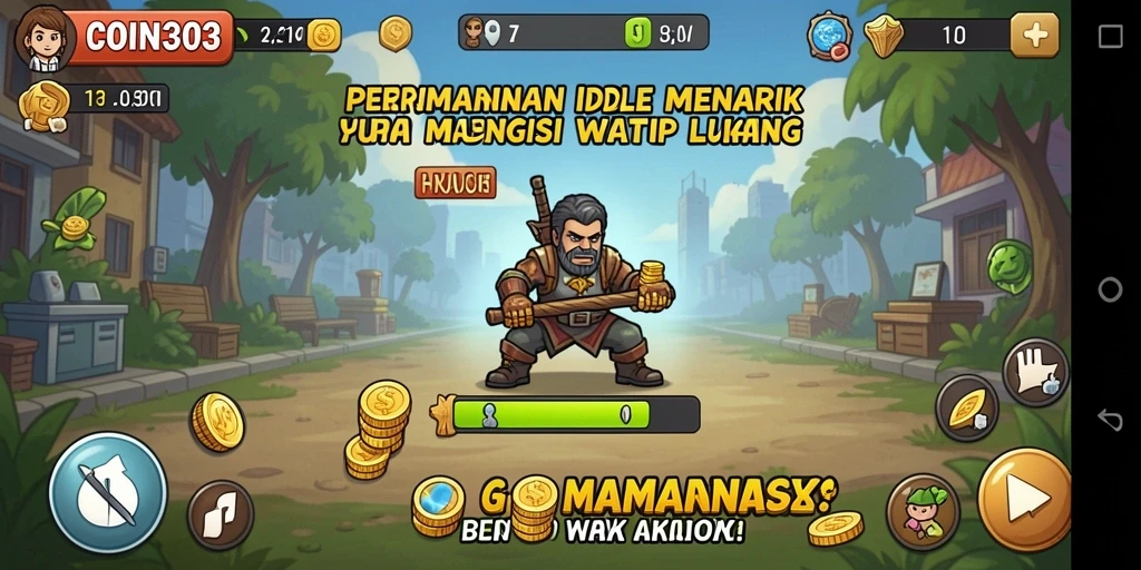 Gameplay COIN303 menunjukkan pengalaman bermain Idle yang seru.