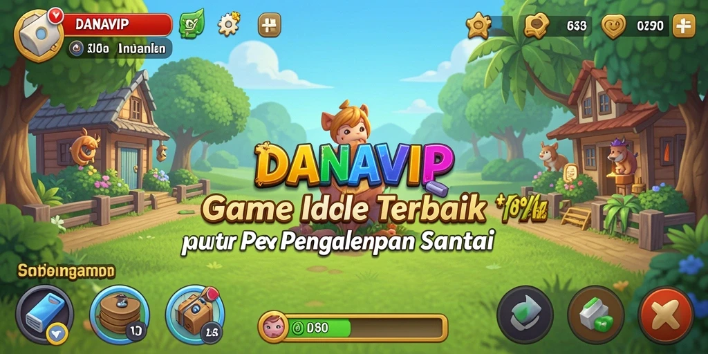 Tampilan gameplay yang menawan dalam DANAVIP dengan elemen Idle.