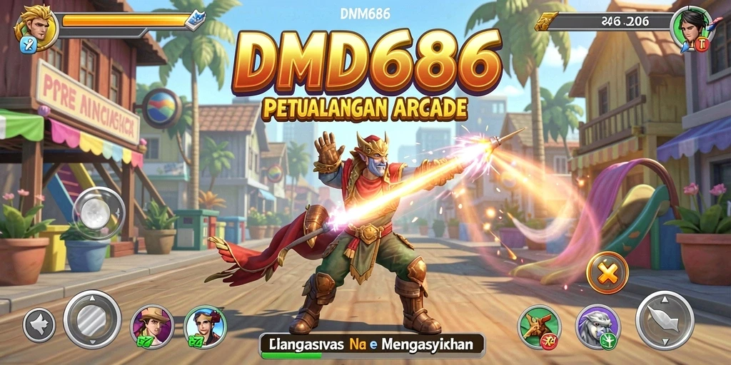 Tampilan epik dari gameplay DMD686 yang penuh aksi.