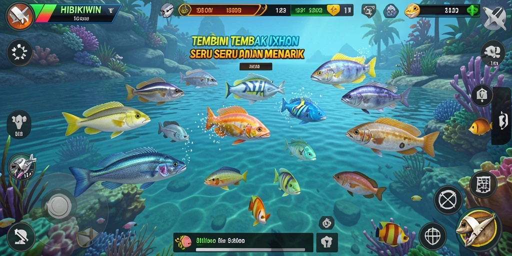 Tampilan gameplay HIBIKIWIN yang seru dan penuh warna.