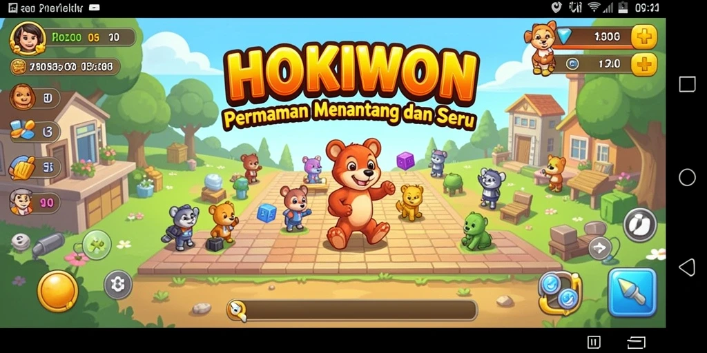 Screenshot HOKIWON menampilkan gameplay Puzzle yang seru dan menantang.