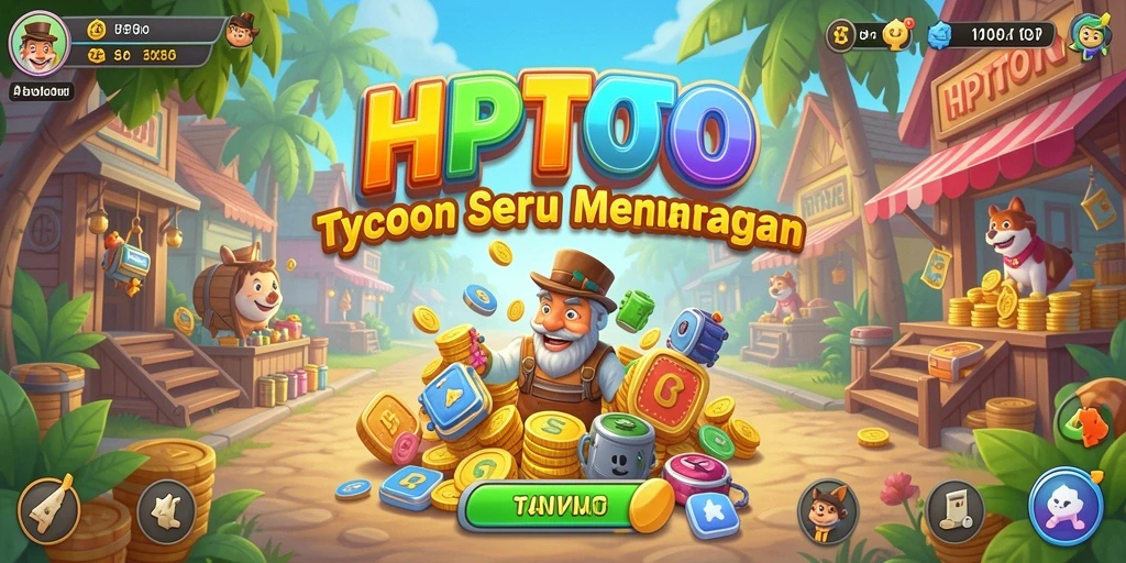 Screenshot HPTOTO menampilkan gameplay seru dan manajemen bisnis.