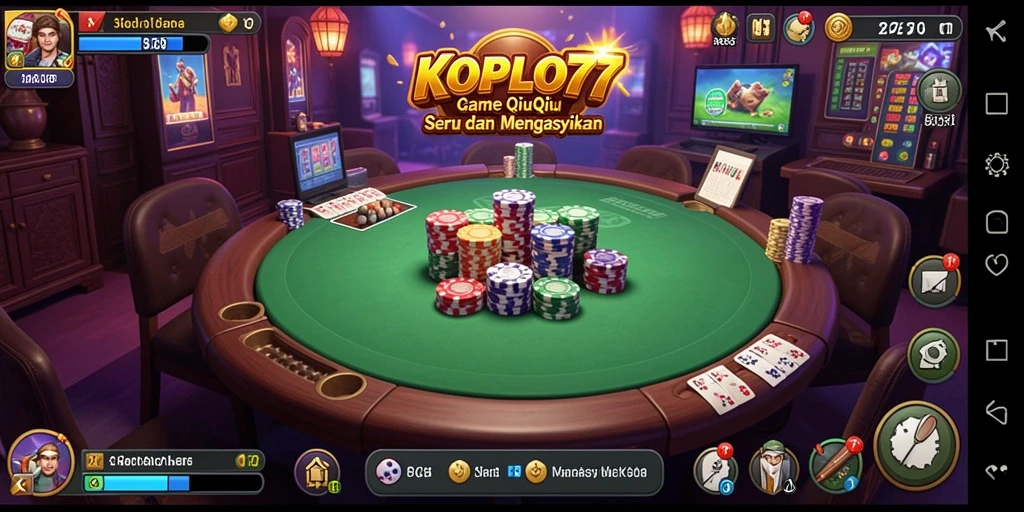 Tampilan seru gameplay KOPLO77 saat bermain QiuQiu.