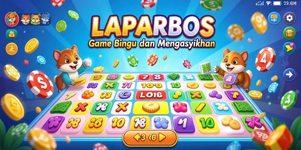 Gameplay seru LAPARBOS dengan suasana Bingo yang menarik.