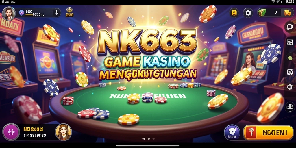 Tampilan gameplay Kasino yang mengasyikkan di NK666.