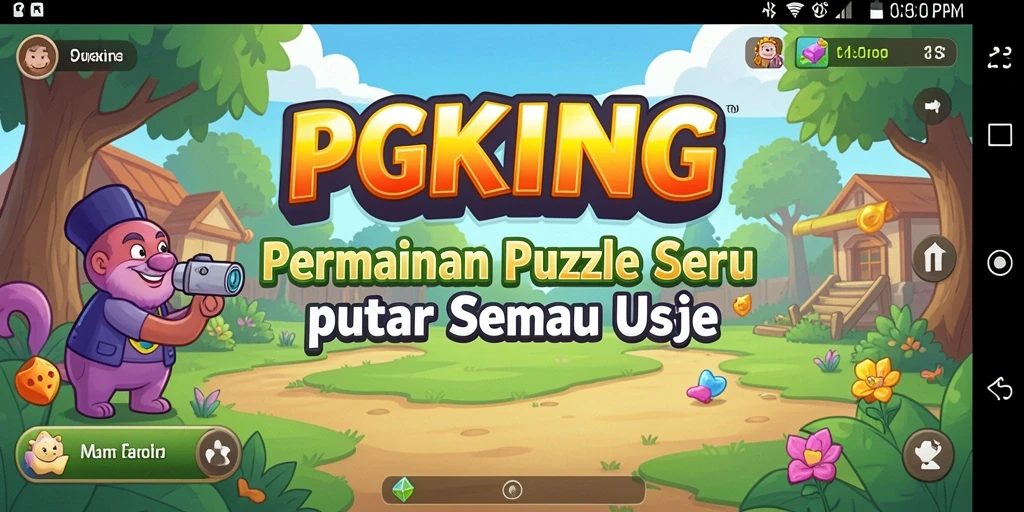 Screenshot PGKING menunjukkan gameplay puzzle yang menantang dan berwarna-warni.