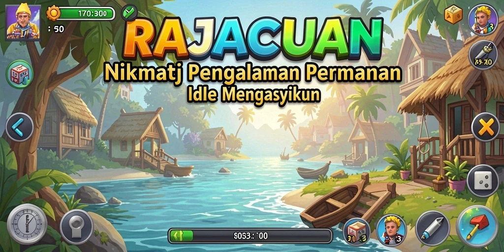 Tampilan screenshot <strong>RAJACUAN</strong> menunjukkan gameplay Idle yang mengasyikkan.