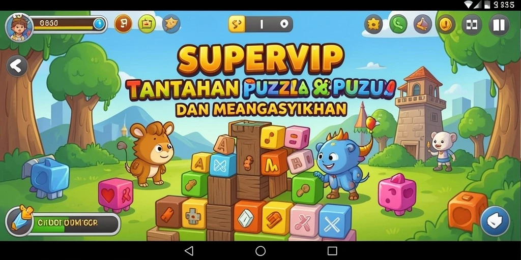 Tampilan gameplay SUPERVIP yang menantang dan mengasyikkan.